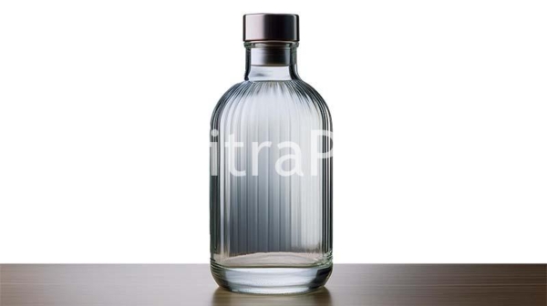 Frosted Glass Bottle PNG – Transparent Background Bottle Graphic