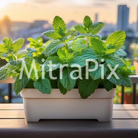 fresh-mint-plant-growing-in-a-stylish-balcony-container