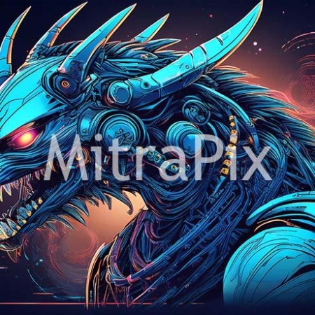 futuristic-robotic-mythical-creature-illustration