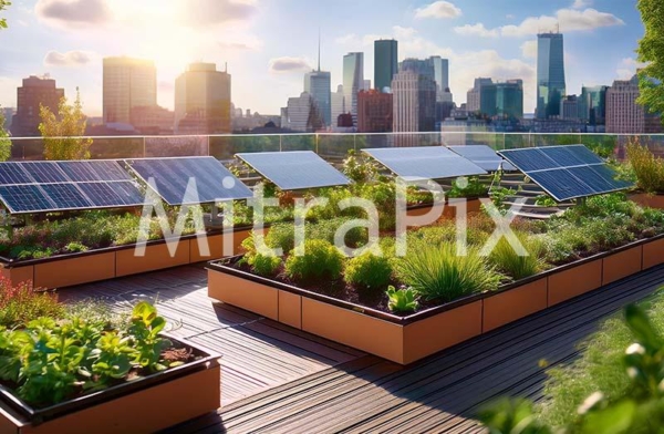 sustainable-urban-rooftop-garden-with-solar-panels-and-greenery