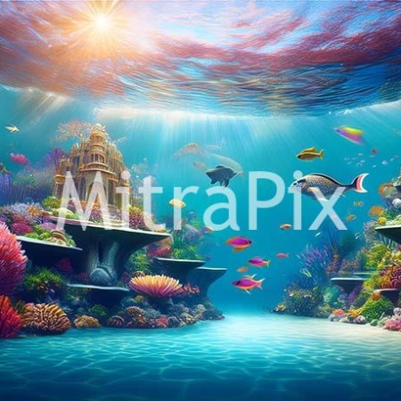 underwater-art-gallery-with-floating-frames-and-marine-life