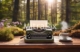 vintage-typewriter-on-rustic-desk-in-a-tranquil-forest-setting