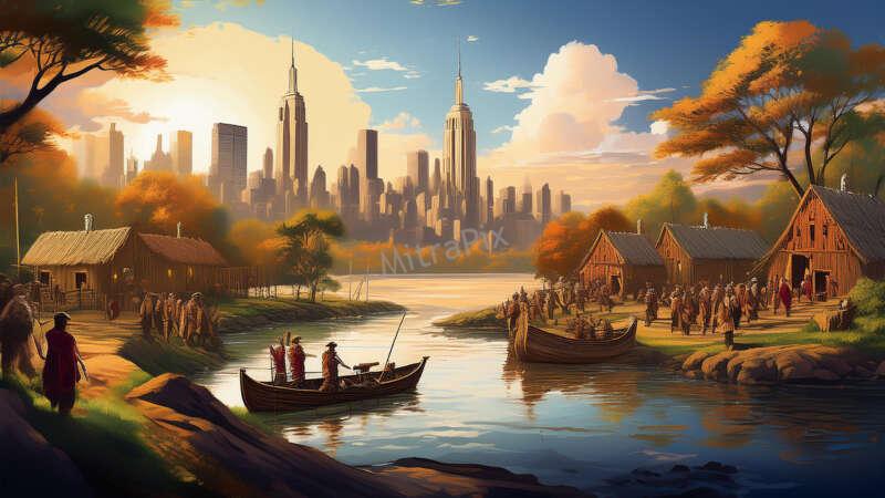 th Century New York- Native American Landscape