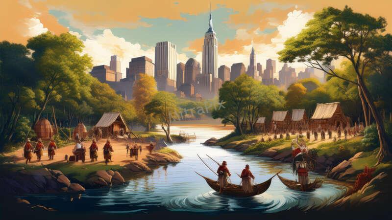 th Century New York- Native American Landscape