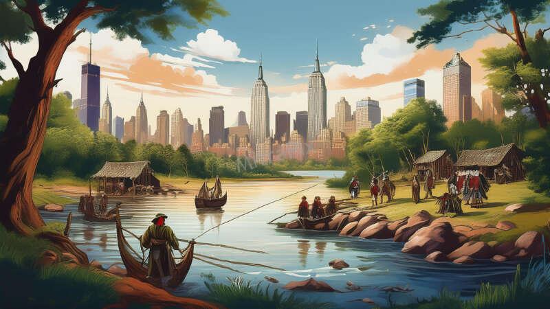 th Century New York- Native American Landscape