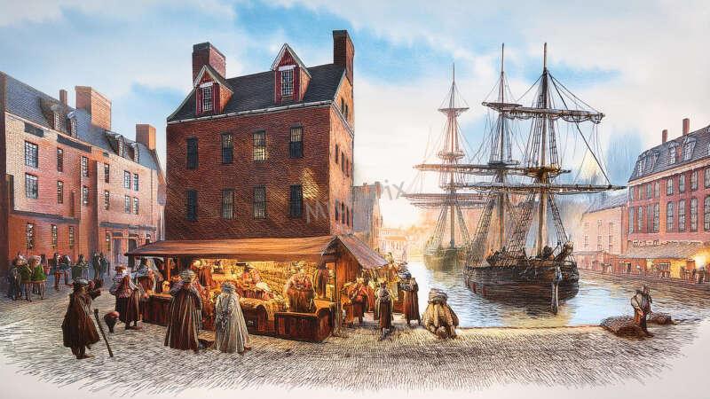 th Century New York City- A Colonial Scene