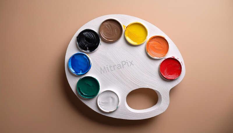 Artist's Palette on Beige