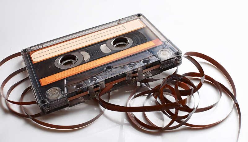 Audio Cassette with Spilled Reel