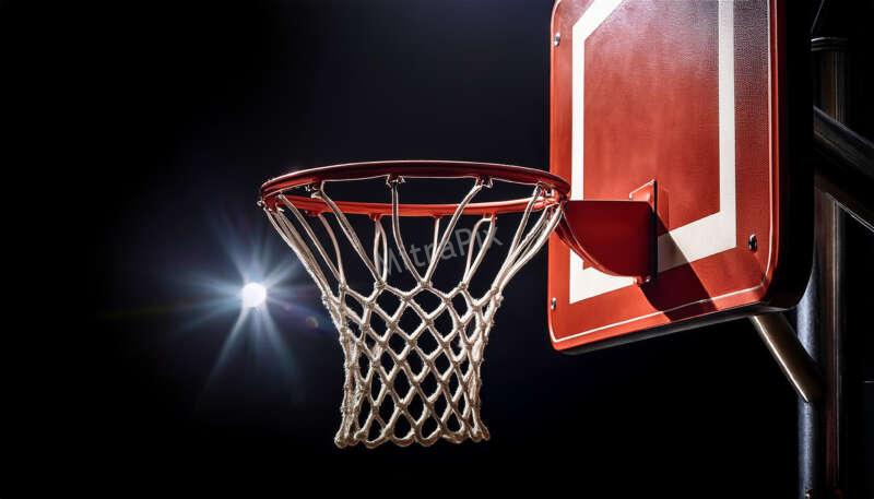 Basketball Hoop on Black