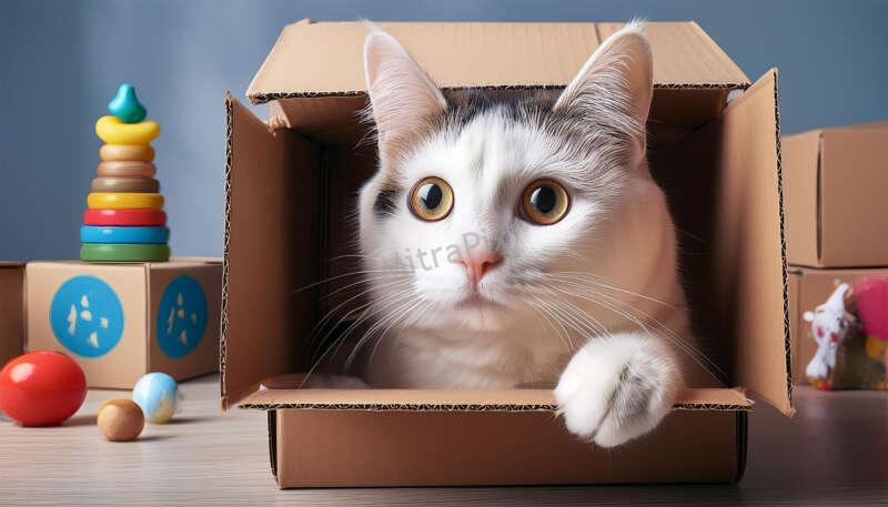 Cat Stuck in a Tight Box