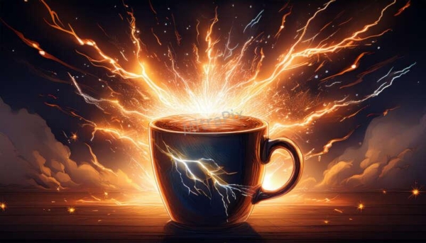 Coffee Mug Overflowing with Energy