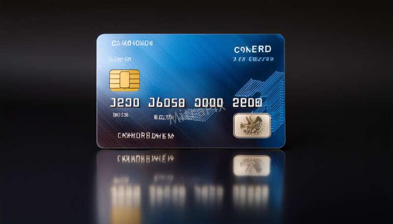Credit Card with Chip on Black