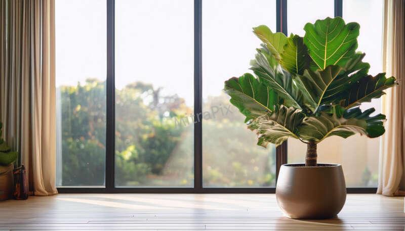 Fiddle Leaf Fig in a Modern Living Room