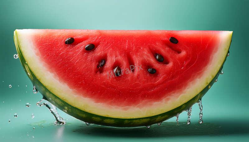 Juicy watermelon slice isolated