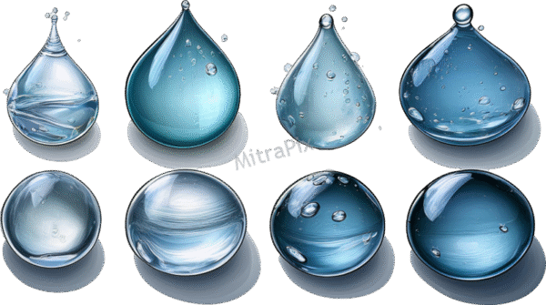Transparent Water Droplets