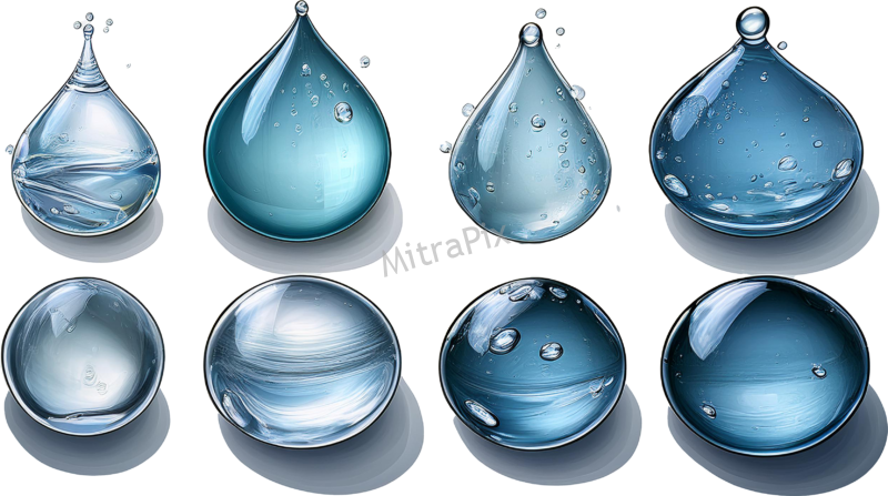 Transparent Water Droplets